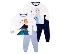 Disney Frozen Pyjamas | 2 Pack Girls Pjs | Anna & Elsa Girls’ Pyjama Sets