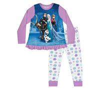 Disney Frozen Pyjamas | Long Sleeve Princess Girls Pjs | Anna Elsa Kristoff Olaf & Sven | Girls' Pyjama Sets