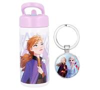 Disney Frozen Reusable Sipper Water Bottle Drink Bottle with built-in handle for Easy Carry School Lunch Kids Childrens 410ml (Frozen)
