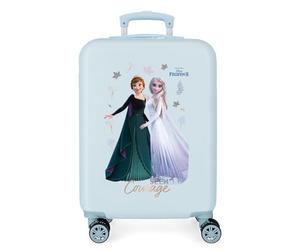 Disney Frozen, S ourage Cabin Luggage, Blue 34 x 55 x 20 cm, Rigid ABS Lateral Combination Lock 32 L, 2.62 kg, 4 Double Wheels Hand Luggage