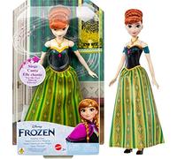 Disney Frozen Singing Anna Doll, Frozen Anna in Signature Clothing, Button Sings "For the First Time in Forever" Song, Toys for Ages 3 and Up, One Doll, HLW56