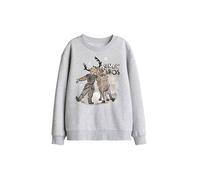 Disney Frozen Snow Bros With Kristoff & Sven Kids Sweat, Athletic Heather in Light Grey | Size: 7-8 Years Disney Light Grey 7-8 Years