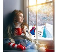 Disney Frozen Snowflake Window Stickers, Size 30 x 30 cm, 2 Sheets, Children's Room, Baby Room, Window Sticker