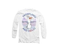 Disney Frozen Snowflakes & Smiles With Olaf Long Sleeve T-Shirt, White | Size: 2XL Disney White 2XL
