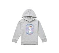 Disney Frozen Snowflakes & Smiles With Olaf Youth Kids Pull-Over Hoodie, Athletic Heather in Grey | Size: 5-6 Years Disney Grey 5-6 Years