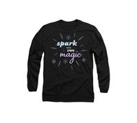 Disney Frozen Spark Your Own Magic Elsa Silhouette Long Sleeve T-Shirt, Black | Size: Large Disney Black L