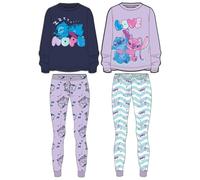 Disney Frozen & Stitch Kids Pyjama Set 2 Pack Cozy, Soft Sleepwear for Girls Sizes 5 to 14 Years (UK, Age, 13 Years, 14 Years, Regular, Stitch Design)