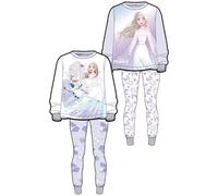 Disney Frozen & Stitch Kids Pyjama Set 2 Pack Cozy, Soft Sleepwear for Girls Sizes 5 to 14 Years (UK, Age, 9 Years, 10 Years, Regular, Frozen Design)