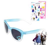 Disney Frozen Sunglasses for Kids Set - Bundle with Stylish, Comfortable & Durable Blue Frozen Sunglasses Plus Stickers, More | UV-Protection Accessories for Girls