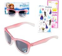 Disney Frozen Sunglasses for Kids Set - Bundle with Stylish, Comfortable & Durable Pink Frozen Sunglasses Plus Stickers, More | UV-Protection Accessories for Girls