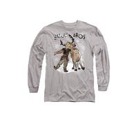 Disney Frozen Sven And Kristoff Snow Bros Long Sleeve T-Shirt, Athletic Heather In Light Grey Light Grey