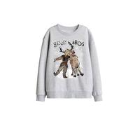Disney Frozen Sven & Kristoff Snow Bros Kids Sweat, Athletic Heather in Light Grey | Size: 9-11 Years Disney Light Grey 9-11 Years