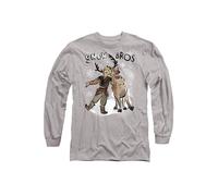 Disney Frozen Sven & Kristoff Snow Bros Long Sleeve T-Shirt, Athletic Heather in Light Grey | Size: Small Disney Light Grey S