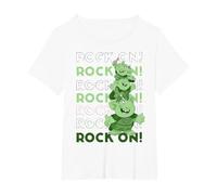 Disney Frozen Trolls Rock On Stacked Text T-Shirt, Women's Plus, White, 2X