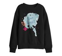 Disney Frozen True At Heart Elsa Silhouette Kids Sweatshirt, Black, 12-13