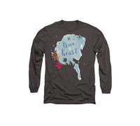 Disney Frozen True At Heart Elsa Silhouette Long Sleeve T-Shirt, Charcoal Charcoal L