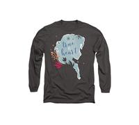 Disney Frozen True At Heart Elsa Silhouette Long Sleeve T-Shirt, Charcoal | Size: Medium Disney Charcoal M