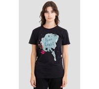 Disney Women's Frozen True At Heart Elsa Silhouette T-Shirt, Black | Size: Large Disney Black L