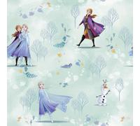 Disney Elsa Wallpaper Roll 53cm x 10m blue purple girls bedroom mint Frozen Anna