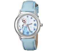 Disney Girls Analog Quartz Watch with Leather-Synthetic Strap W000971