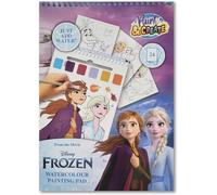Disney Frozen Watercolour Colouring Book - Watercolour Colouring Pad with 24 Pages & Brush - "Paint & Create" Watercolour Book for Kids - Elsa & Anna Motif (FR24355)