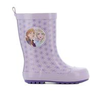 Disney Frozen Wellington Boots Girls from 1 to 6 Years, Unlined Warm Rain Boots with Anna and Elsa Motif, High Waterproof Rain Shoes for Children, Comfortable Frozen Children's Shoes, Purple, 7 UK