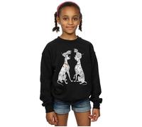 Disney Girl's 101 Dalmatians Classic Pongo & Perdita Sweatshirt in Black | Size: 9 Years Disney Black 9 Years