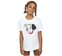 Disney Girl's 101 Dalmatians Dalmatian Head Cotton T-Shirt in White | Size: 12-13 Years Disney White 12-13 Years