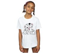 Disney Girls 101 Dalmatians Puppy Love T-Shirt White 12-13 Years