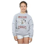 Disney Girl's 101 Dalmatians Retro Poster Sweatshirt in Grey | Size: 12-13 Years Disney Grey 12-13 Years