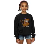 Disney Girl's Aladdin Classic Angry Abu Sweatshirt in Black | Size: 9 Years Disney Black 9 Years