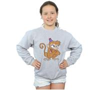 Disney Girl's Aladdin Classic Angry Abu Sweatshirt in Grey | Size: 12-13 Years Disney Grey 12-13 Years