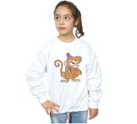 Disney Girl's Aladdin Classic Angry Abu Sweatshirt in White | Size: 7-8 Years Disney White 7-8 Years