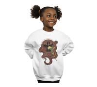Disney Girl's Aladdin Movie Jafar Dark & Mysterious Sweatshirt in White | Size: 3-4 Years Disney White 3-4 Years