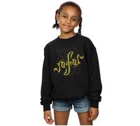 Disney Girl's Aladdin Movie Jafar Snake Logo Sweatshirt in Black | Size: 3-4 Years Disney Black 3-4 Years