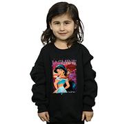 Disney Girls Aladdin Princess Jasmine Montage Sweatshirt Black 5-6 Years