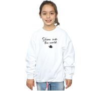 Disney Girl's Aladdin Show Me The World Sweatshirt in White | Size: 12-13 Years Disney White 12-13 Years