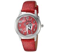 Disney Girl's Analog Japanese Quartz Watch with Patent Leather Strap WDS000767