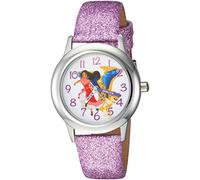 Disney Girl's Analog-Quartz Watch with Leather-Synthetic Strap WDS000279