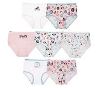 Disney Girl's Anniversary 100% Cotton 7pk Panties With Bambi, Pocahontas, Chipmunks, Elsa, Mirabel & More Sizes 2/3t, 4t, 4, 6, 8 Briefs (pack of 7)