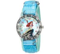 Disney Girl's 'Ariel' Quartz Plastic and Nylon Automatic Watch, Color:Blue (Model: W002911)