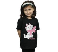 Disney Girl's Aristocats Marie Bow Cotton T-Shirt in Black | Size: 12-13 Years Disney Black 12-13 Years