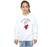 (9-11 Years, White) Disney Girls Aristocats Marie Xmas Sweatshirt