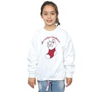Disney Girls Aristocats Marie Xmas Sweatshirt White 9-11 Years