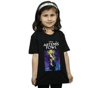Disney Girl's Artemis Fowl Book Cover Cotton T-Shirt in Black | Size: 3-4 Years Disney Black 3-4 Years