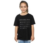 Disney Girl's Artemis Fowl Gnommish Alphabet Cotton T-Shirt in Black | Size: 3-4 Years Disney Black 3-4 Years