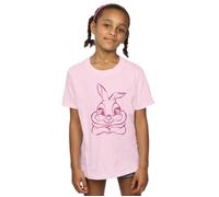 Disney Girl's Bambi Bunny Cotton T-Shirt in Baby Pink | Size: 9 Years Disney Baby Pink 9 Years