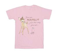 Disney Girls Bambi Perfect Just The Way You Are Cotton T-Shirt - Baby Pink - Baby Pink - 9-11 Years