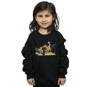 Disney Girl's Bambi Tail Butterfly Still Sweatshirt in Black | Size: 5-6 Years Disney Black 5-6 Years