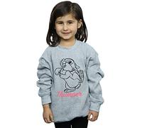 Disney Girls Bambi Thumper Line Drawing Sweatshirt - Sports Grey - 3-4 Years - Sports Grey
